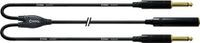 Cordial CFY 0.3 GPP audio kabel 0,3 m 6.35mm naar 2 x 6.35mm Zwart