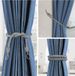 Bol 2 Paire de embrasses de rideaux en polyester tissé, cordes, clips, boucles décoratives de rideaux avec crochets, pour maison, bureau, café, gris