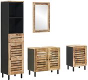 vidaXL Badkamerkastenset 4 st Naturel 38 x 33 x 160 cm