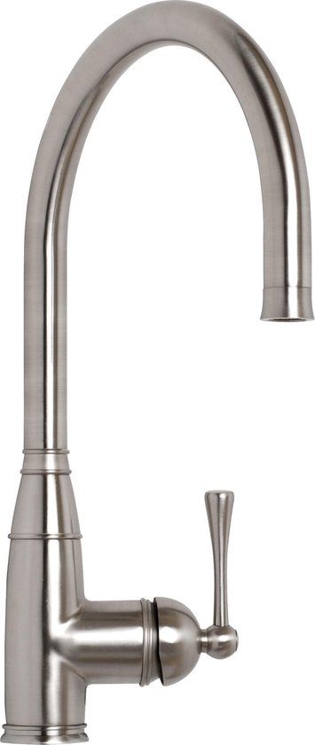 Plieger Claire Keukenkraan - Geborsteld Chroom - Enkele Hendel - Ronde Draaibare Uitloop