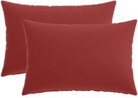 vidaXL Kussensloop 2 stuks Heerlen Wijnrood 30 x 50 cm Polyester