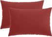 vidaXL Kussensloop 2 stuks Heerlen Wijnrood 30 x 50 cm Polyester