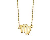 Jwls4u Maagd Ketting Gold-Plated Zodiac ZN009G