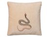 Chhatwal & Jonsson Housse de coussin Cobra brodé 50 x 50 cm Beige