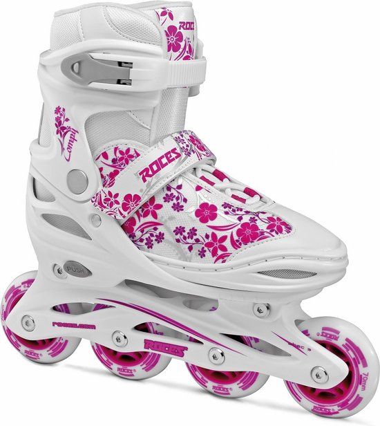 Roces Compy 8.0 Inline Skates - Meisjes - Verstelbaar - 38-41 - Wit/Roze
