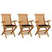 VidaXL Chaise de jardin terrasse assise capitonnée teck noir