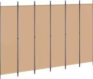 vidaXL 6-Paneel Kamerscherm Beige 300 x 200 cm Stof