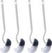 Ibenzoa® Set de 4 brosses de toilette – courbe, conception ergonomique, poils réglables de manière flexible et une poignée robuste pour un nettoyage en profondeur de la céramique
