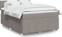 Maison Exclusive - Sommier à lattes de lit avec matelas taupe 160x200 cm tissu