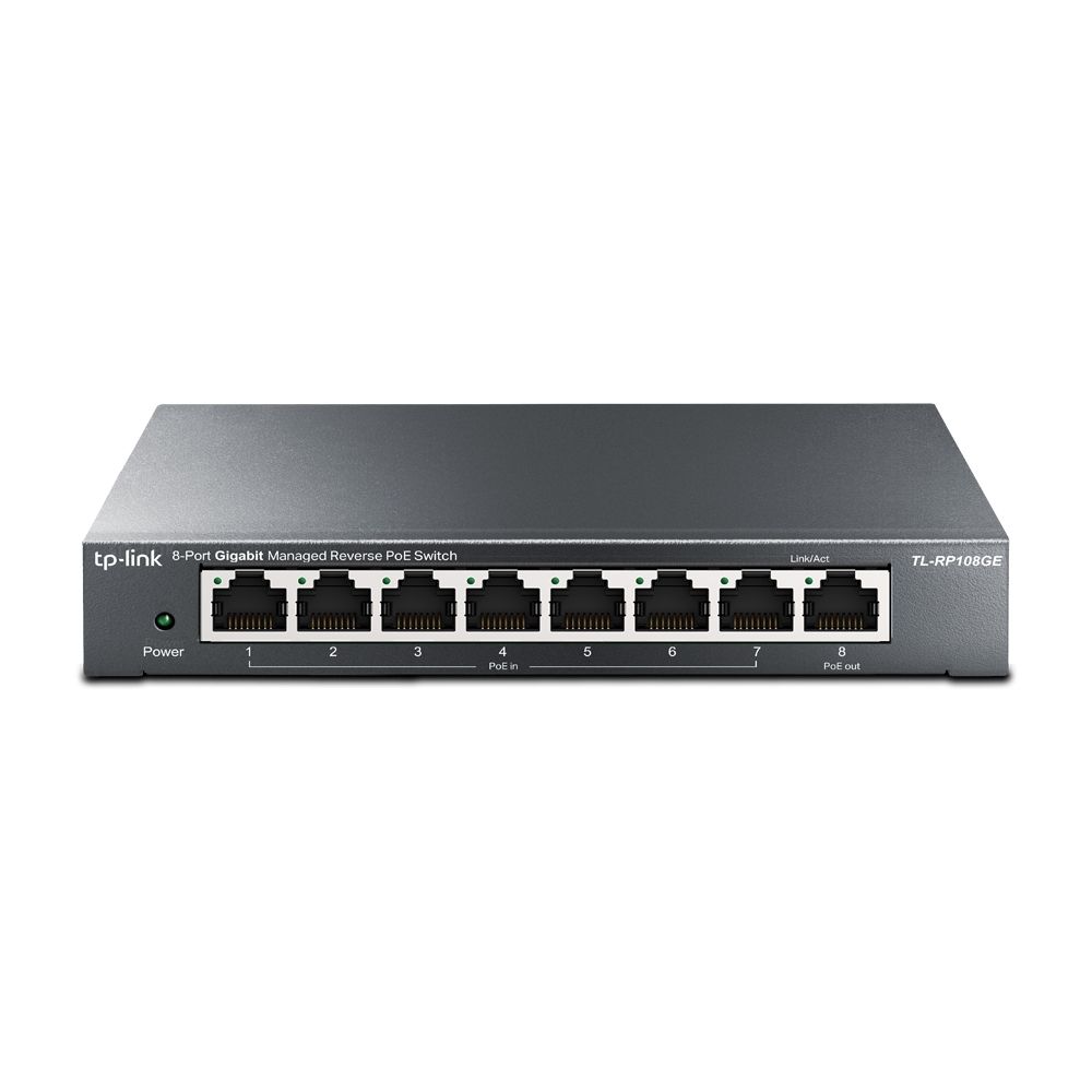 TP-Link TL-RP108GE - Netwerk Switch - 8-poorts - PoE - Gigabit