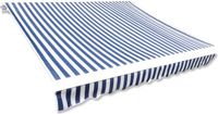 vidaXL Luifeldoek, blauw en wit, 450 x 300 cm
