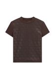GUESS Shirt donkerbruin / zilver