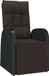 Fauteuil de jardin réglable avec coussin poly rotin noir