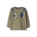 NAME IT MINI longsleeve met print - kaki