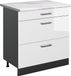 Vicco Keukenonderkast R-Line, Wit Hoogglans/Antraciet, 80 cm