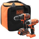BLACK+DECKER Gereedschap Set 18V BCK21S1S