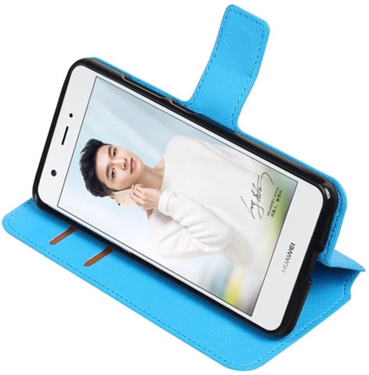 Best Cases .nl Blauw Huawei Nova Plus TPU wallet case booktype hoesje HM Book