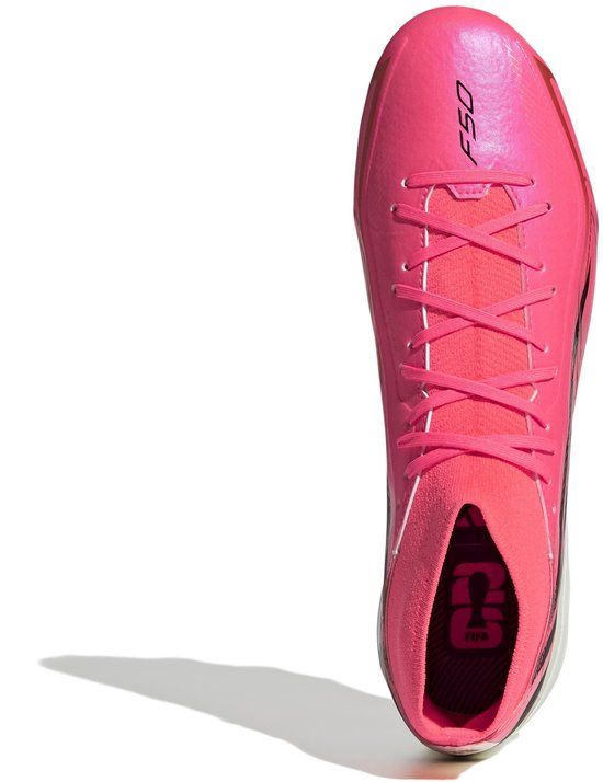 Adidas F50 Hyperfast League Mid FG Voetbalschoen Heren Lichtrood Maat 44