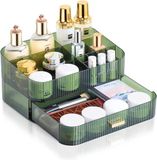 Organisateur cosmétique avec tiroirs empilables, 30 x 20 x 14,5 cm, grand organisateur de maquillage avec 12 compartiments, boîte de rangement pour soins de la peau et maquillage, convient pour pinceaux, armoires, tiroirs et valises