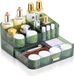 Organisateur cosmétique avec tiroirs empilables, 30 x 20 x 14,5 cm, grand organisateur de maquillage avec 12 compartiments, boîte de rangement pour soins de la peau et maquillage, convient pour pinceaux, armoires, tiroirs et valises