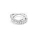 Swarovski Hyperbola ring, Verschillende slijpvormen, Wit, Zilverkleurige afwerking