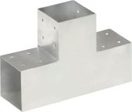 vidaXL - Paalverbinding - T-vorm - 101x101 mm - Gegalvaniseerd Metaal