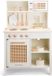 New Woet® Houten Speelgoed Kinderkeuken - Speelkeukentje met Rotan Details en Gouden Kraan - Speelkeuken Gebroken Wit met Diverse Accessoires - Werkbladhoogte 55 cm - Rollenspel - Vanaf 3 Jaar