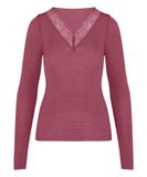 Hunkemöller super soft Kant V-Neck shirt met Cashmere Roze