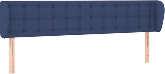 vidaXL Hoofdbord - Stof - Blauw - 183x23x78/88 cm