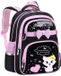Merkloos Sac à dos, joli motif chat, 38 x 29 x 16 cm, noir/rose