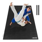 VEVOR Oprolbare Martial Arts Mat 3x1.5m Gymnastiekmat Mma Jiu-Jitsu Zwart