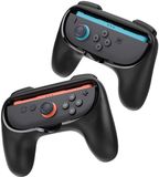 Spigen Controller Grip Geschikt voor Nintendo Switch 2 Joy-Con - NS100 Case - Ergonomisch Gamen - Linker & Rechter Joy-Con - 2-Pack (Zwart)