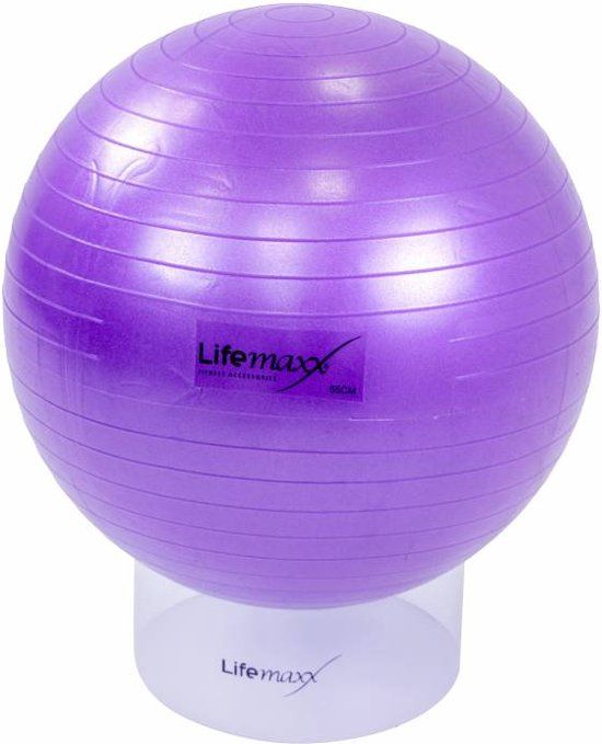 GYMBALL 55CM - Purple - English Manual - 7430436637663