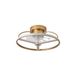 Eden pulse Gouden ventilator met 8 transparante vleugels, 6 snelheden, geïntegreerde led 60 W, afstandsbediening, 21 x 50 x 50 cm
