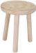 Mega Collections Potenverhoger krukje - naturel hout - D35 x H45 cm - rond - tafeltje