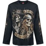 Spiral Pure Metal Long Sleeve Shirt - Black - M-XXL