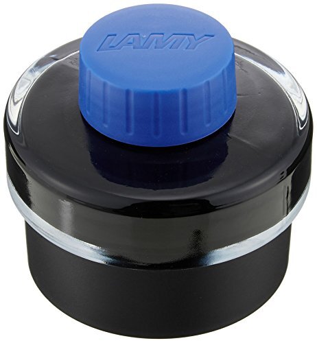 LAMY T 52 inkt 829 – Inktenglas in de kleur blauw met inktverzamelbak en geïntegreerde rol van bluspapier, 50 ml