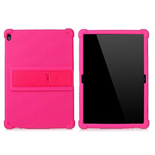 Dreneco Generic Tablet Beschermhoes, Tablethoes, Staand Zachte Siliconen Schokbestendige Beschermhoes voor Lenovo Tab P10 TB-X705F/N / M10 / X605 / X505 10.1 inch Tablet, Roze