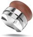 Unyqoos® Distributeur de café réglable en acier inoxydable 304 et bois de hêtre jaune