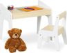 Merkloos Relaxdays Kindertafel en Stoeltje Set - Beige-Wit