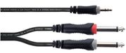 Cordial 14862 audio kabel 1 m 3.5mm 2 x 6.35mm Zwart