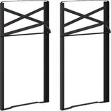 vidaXL Bier Tafelpoot Zwart 39 x 3 x 75 cm
