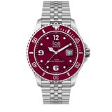 Ice Watch ICE steel - Burgundy silver - 5 links 025912 Horloge - Staal - Zilverkleurig - Ø 41 mm