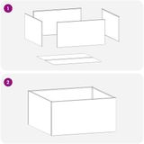 vidaXL Plantenbak Wit 80 x 80 x 40 cm Koudgewalst Staal