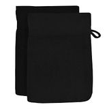 Soleil d'Ocre Lagune Kavel van 2 Handschoenen van Toilet, Katoen, Zwart, 16 x 21 cm