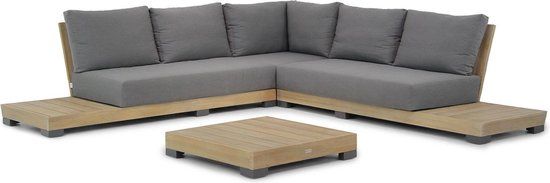 Lifestyle Garden Furniture Lifestyle Hilton Hoek Loungeset 4-Delig - Teak - 5 Zits - Old Teak Greywash
