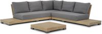 Lifestyle Garden Furniture Lifestyle Hilton Hoek Loungeset 4-Delig - Teak - 5 Zits - Old Teak Greywash
