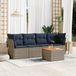 Maison Exclusive - Ensemble de meubles de jardin 5 pièces avec canapé et coussins, gris, en polyrotin