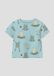 s.Oliver T-shirt turquoise katoen dierenprint korte mouw ronde hals unisex kinderen 62