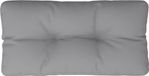 vidaXL Palletkussen 80x40x12 cm stof grijs
